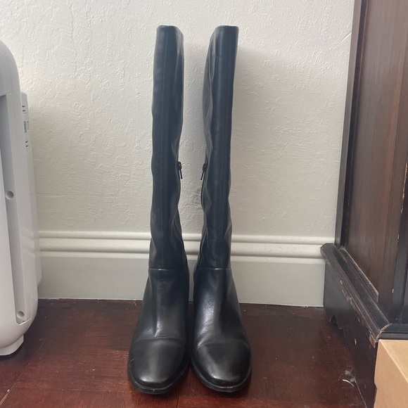 Black leather Seychelles knee high boots size 9.5 / 9 1/2 - Picture 2 of 3